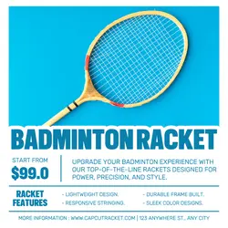 Badminton Racket Promotion Instagram Post