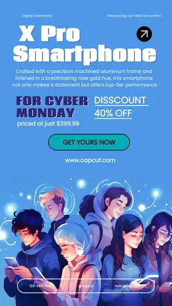 Cyber Monday Electronic Sale Tiktok Post