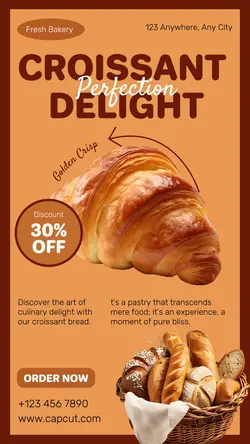 Food Croissant Delight Promotion Instagram Story