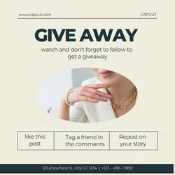 aesthetics jewelry give away instagram post 