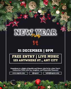 New Year's Day Party Instagram Portrait