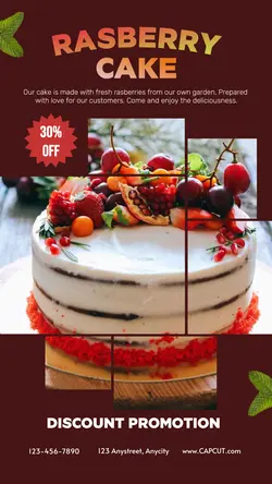 rasberry cake promo tiktok post