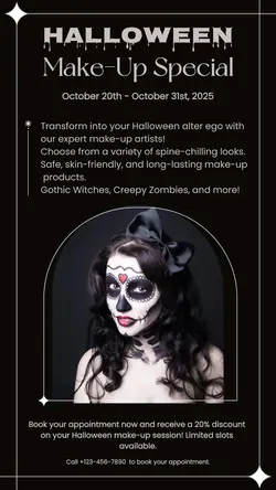 Halloween Make Up Special Product Display