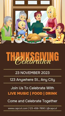 Thanksgiving Party Instagram Story