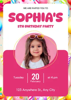 Non-marketing Birthday Invitation