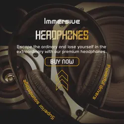 Accesories Headphone Brown Gold