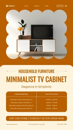 Minimalist TV Cabinet Furniture Instagram Story