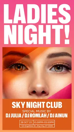 Ladies Night Poster Instagram Story