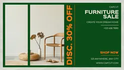 Simple Green Furniture Sale Twitter Post