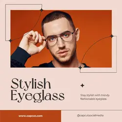 Men's Fashion Eyeglass Product Display