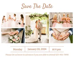 Non - Marketing Wedding Invitation Photo Collage