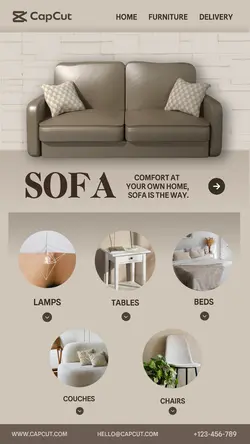Mobile Size - Furniture Showcase Website