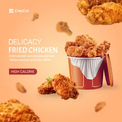 food fried chicken display High saturation