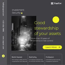Financial company introduction shows simple style