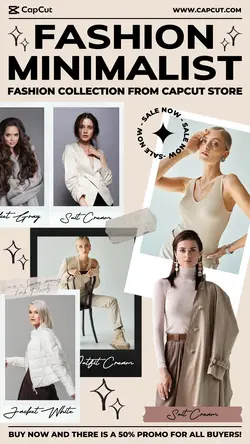 Fashion Minimalist Women's 6 Multi-Product Image Tik Tok Cream Minimalist Display