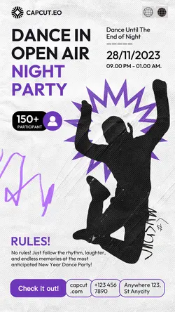Dance Event Party Invitation Instagram Story