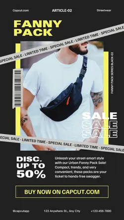 Fashion Fanny Pack Sale Promotion Instagram Story
