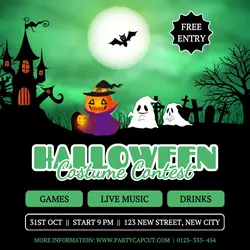 Halloween Costume Contest Instagram Post
