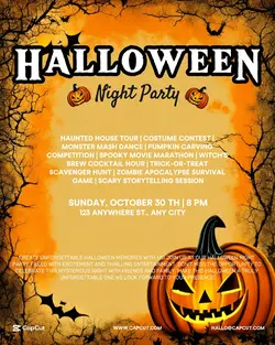 Halloween Night Party Instagram Portrait