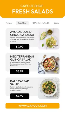 Food & Beverages Healthy Food Menu