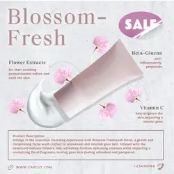 Beauty blossom face wash promotion insagram post