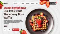 Food Strawberry Waffle Promo Page