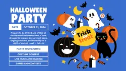 Halloween Party Invitation Facebook Cover 