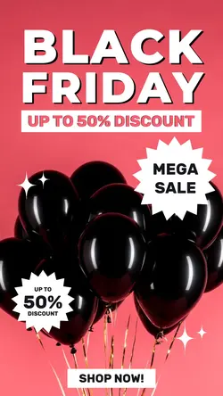 Black Friday Baloon Sale Promotion