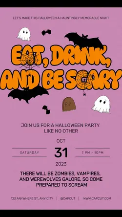 Halloween Party Invitation Tiktok Post