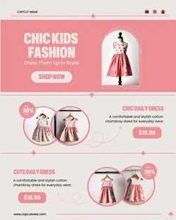 Fashion Kids Dress Product Display