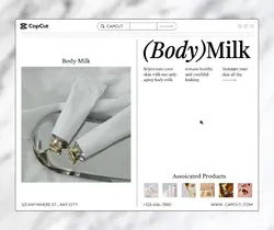 Beauty&Personal Care Body Milk Display Minimalist