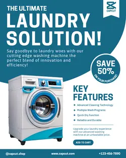 Electronic Washing Machine Promo Instagram Post