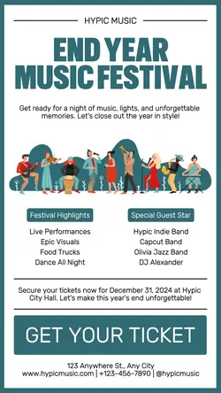 End Year Music Festival Promotion Instragram Story