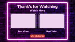 Youtube End Screen Neon Style