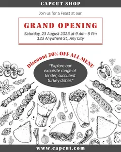 Food Turkey Resto Grand Opening Instagram Portrait