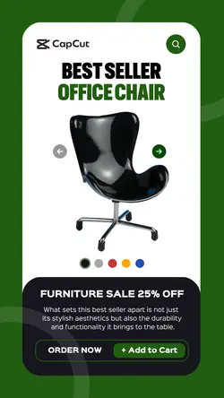 Best Seller Office Chair Promotion UI Style Story