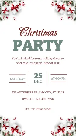 Christmas Party Instagram Story