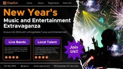 New Year's Music and Entertainment Twitch Banner