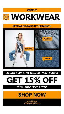 Modern Workwear Denim Clothing Instagram Story