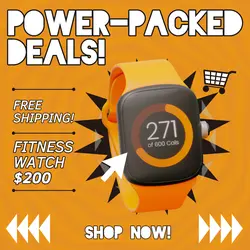 E-Commerce Electronics Hero Image Fitness Watch