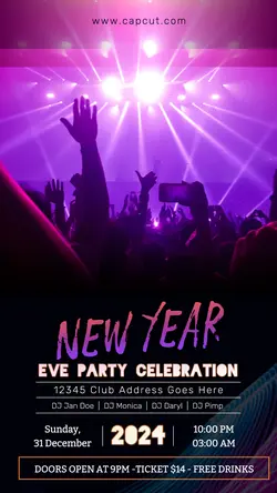 New Year Eve Party Celebration Tiktok Post