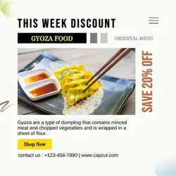 Food and Beverage Snack Discount Instagram Post