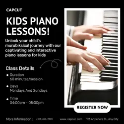 Piano Course Coaching Display Business Style