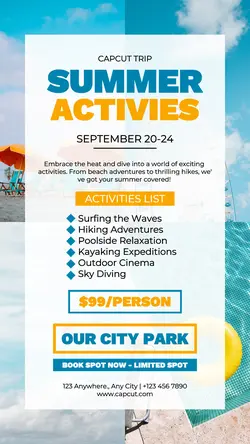 Summer Activities Agency Promotion Instagram Story