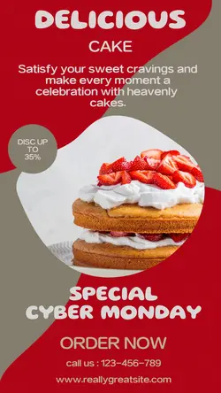 SPECIAL CYBER MONDAY CAKE SALE INSTAGRAM POST