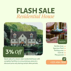 Residential House Flash Sale Nature Green
