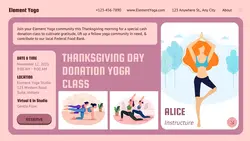 Thanksgiving Yoga Class Donation Promotion Youtube