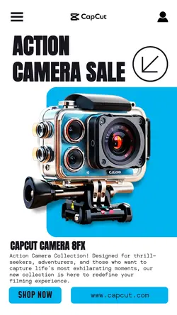 Electronics Action Camera Product Display