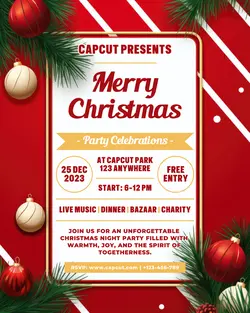 Christmas Party Poster Promotion IG Portrait