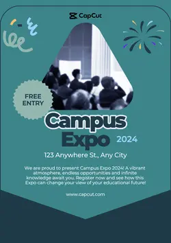 Green Modern Expo Campus Poster